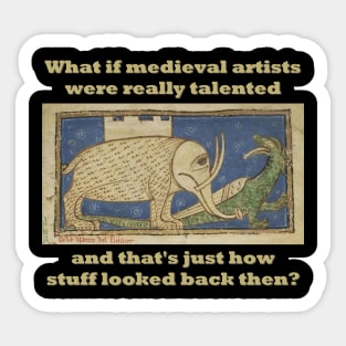 Medieval artists Sticker